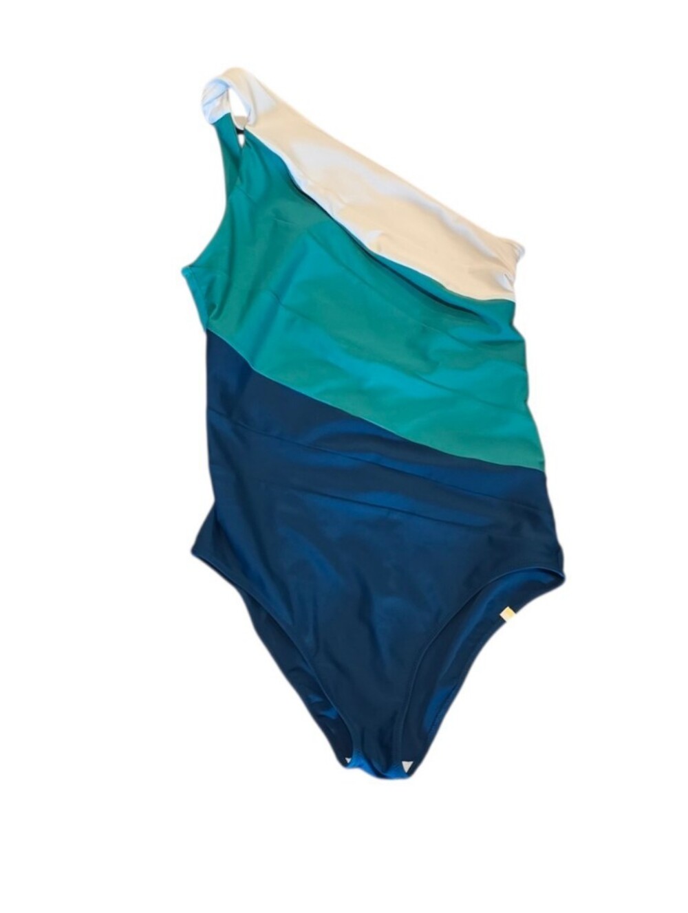 💜 SUMMERSALT One Piece Bathing Suit Color Block One Shoulder Swimsuit - Picture 4 of 7